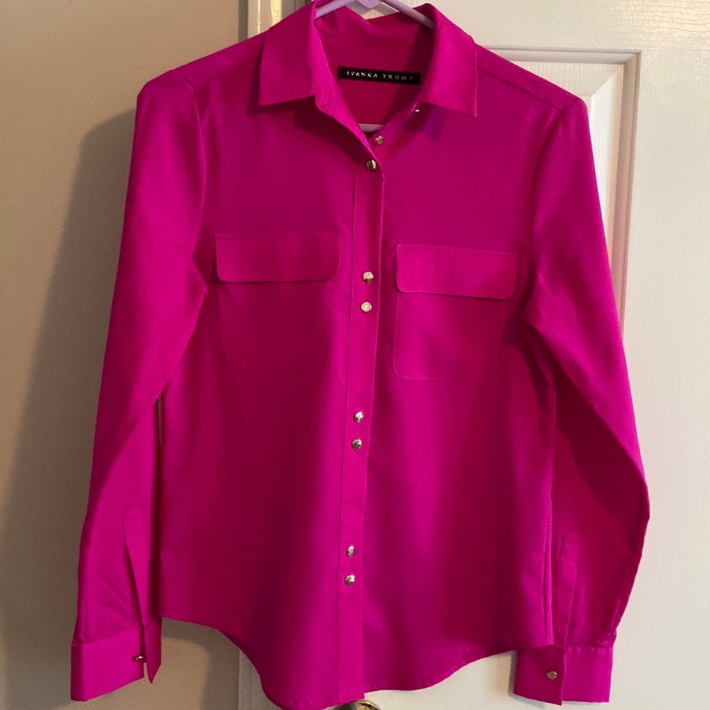 Ivanka Trump blouse in a bright fuchsia color
